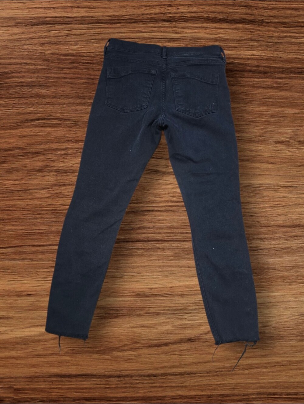 Express Black Zip Hem Y2K Skinny Cropped Mid Rise Jegging Jeans Goth EMO - Picture 4 of 7